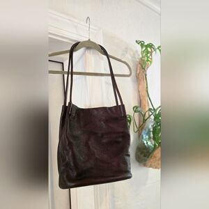 Lswee Genuine Leather Tite Bucket Hobo Shoulder Bag Purse